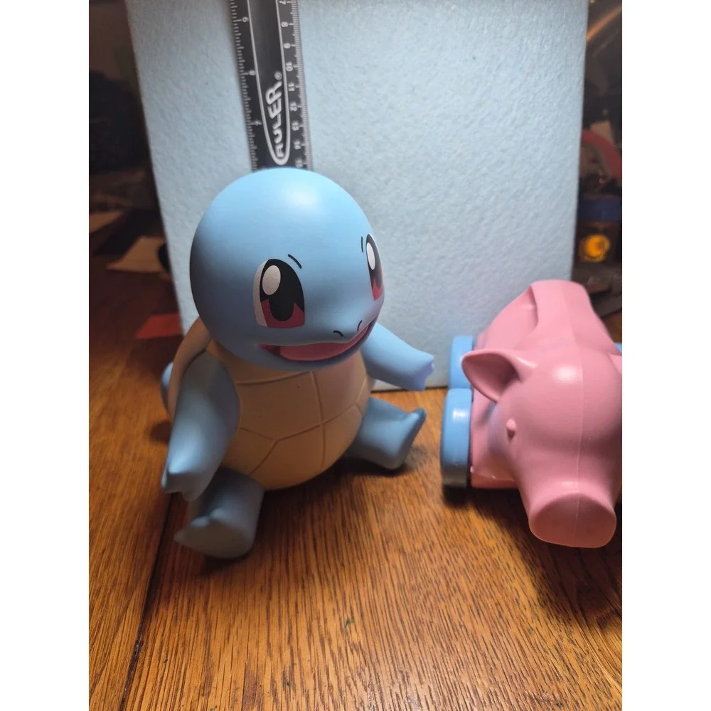 Squirtle Turtle Hard Rubber And Green Toys Recycled Pig Roll Around Baby Toys